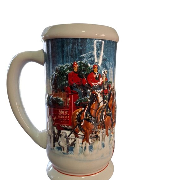 2007 Budweiser Winters Calm Clydesdale Beer Stein Ceramarte Brazil Box & COA - Picture 9 of 14